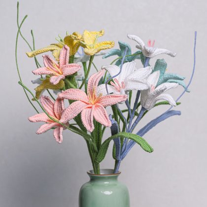 Hand-crocheted Rain Lily Flower