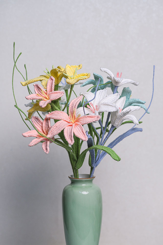 Hand-crocheted Rain Lily Flower