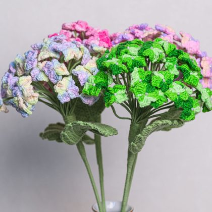 Hand-crocheted Hydrangea Flower
