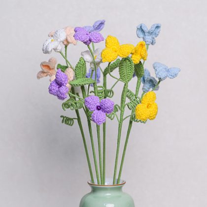 Hand-crocheted Kalanchoe Flower