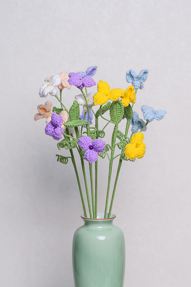 Hand-crocheted Kalanchoe Flower