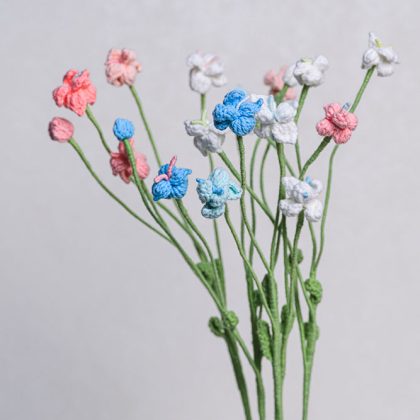 Hand-crocheted Scabiosa Flower