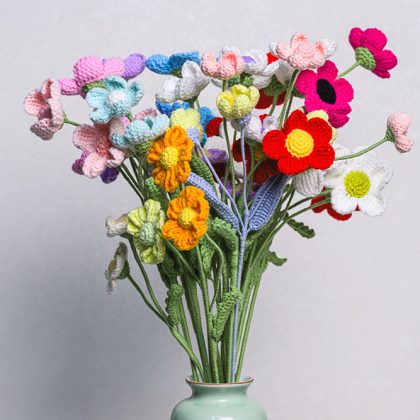 Hand-crocheted Five-Petal Flower