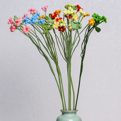 Hand-crocheted Wood Sorrel Flower