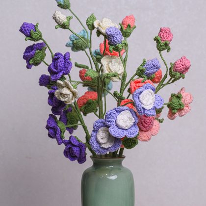 Hand-crocheted Barbie Rose Flower