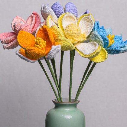 Hand-crocheted Lotus Flower