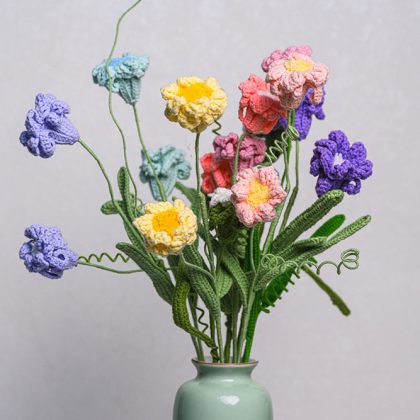 Hand-crocheted Peruvian Daffodil Flower