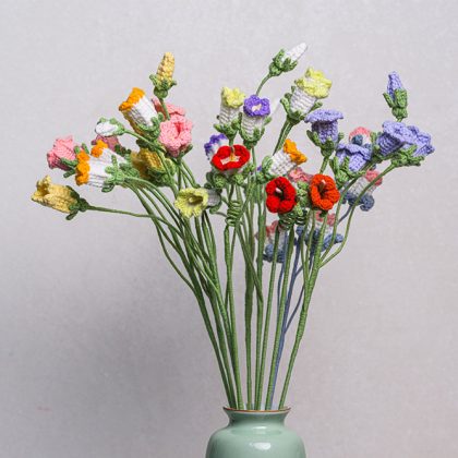 Hand-crocheted Bellflower Flower