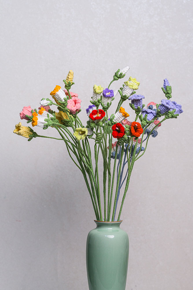 Hand-crocheted Bellflower Flower
