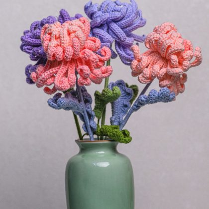 Hand-crocheted Chrysanthemum Flower