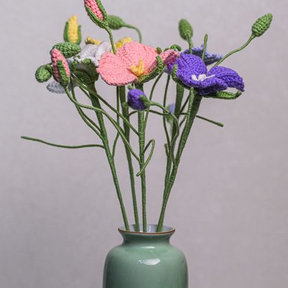 Hand-crocheted Cat-Ear Lily Flower