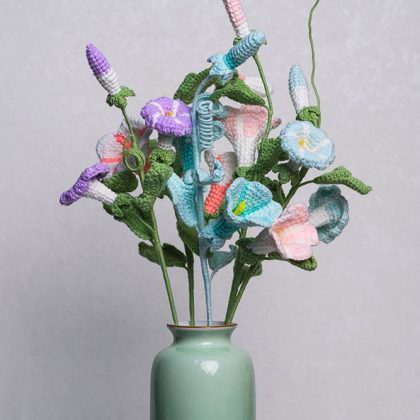 Hand-crocheted Morning Glory Flower