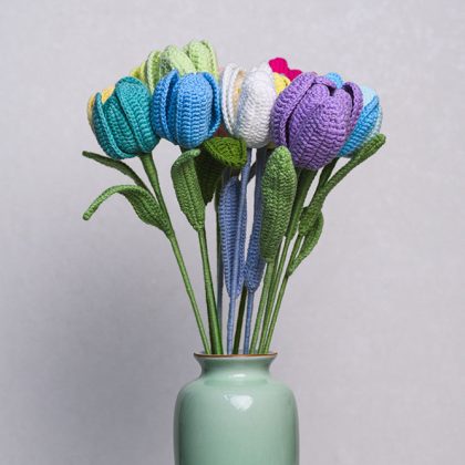 Hand-crocheted Tulip Flower