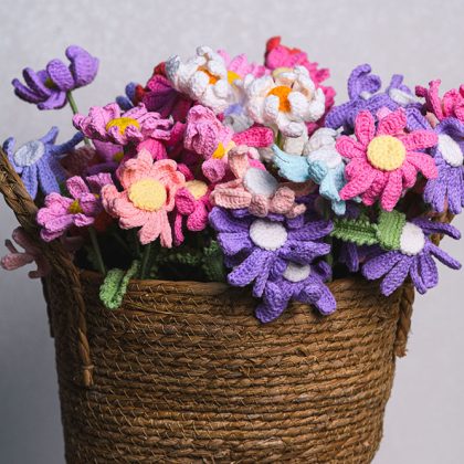 Hand-crocheted Sunflower Flower
