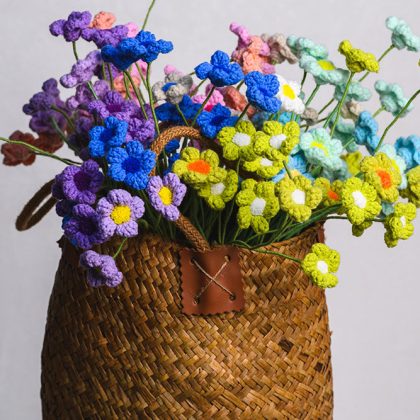 Hand-crocheted Oxalis Flower
