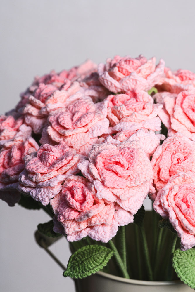 Hand-crocheted Pointed Rose Flower - Image 2