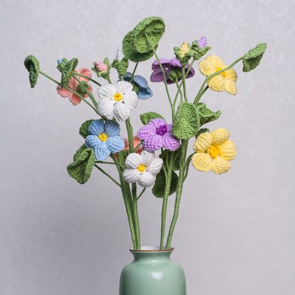 Hand-crocheted Nasturtium Flower