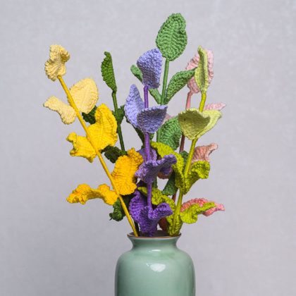 Hand-crocheted Rose Leaf