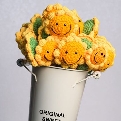 Hand-crocheted Sunflower Flower