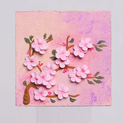 Handmade Clay Flower Fridge Magnet – Elegant Decorative Gift for Home & Kitchen مغناطيس ثلاجة على شكل زهرة من الصلصال اليدوي – هدية أنيقة للمنزل والمطبخ